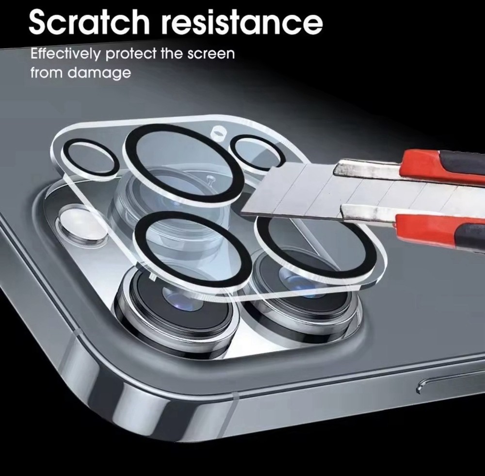 Tempered Glass for iPhone 16 Pro Max Plus Camera Lens Protector Black Circle