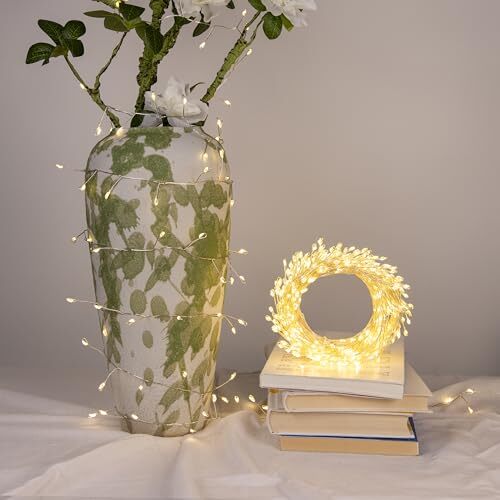Fairy Lights Plug in 500LED Firecracker String Lights 50FT Warm White