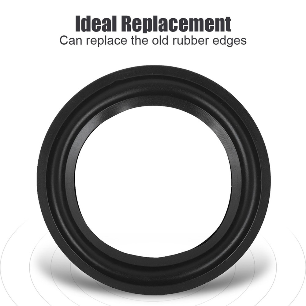 2 Speaker Rubber Edge Black 4'' Repair Part Replacement