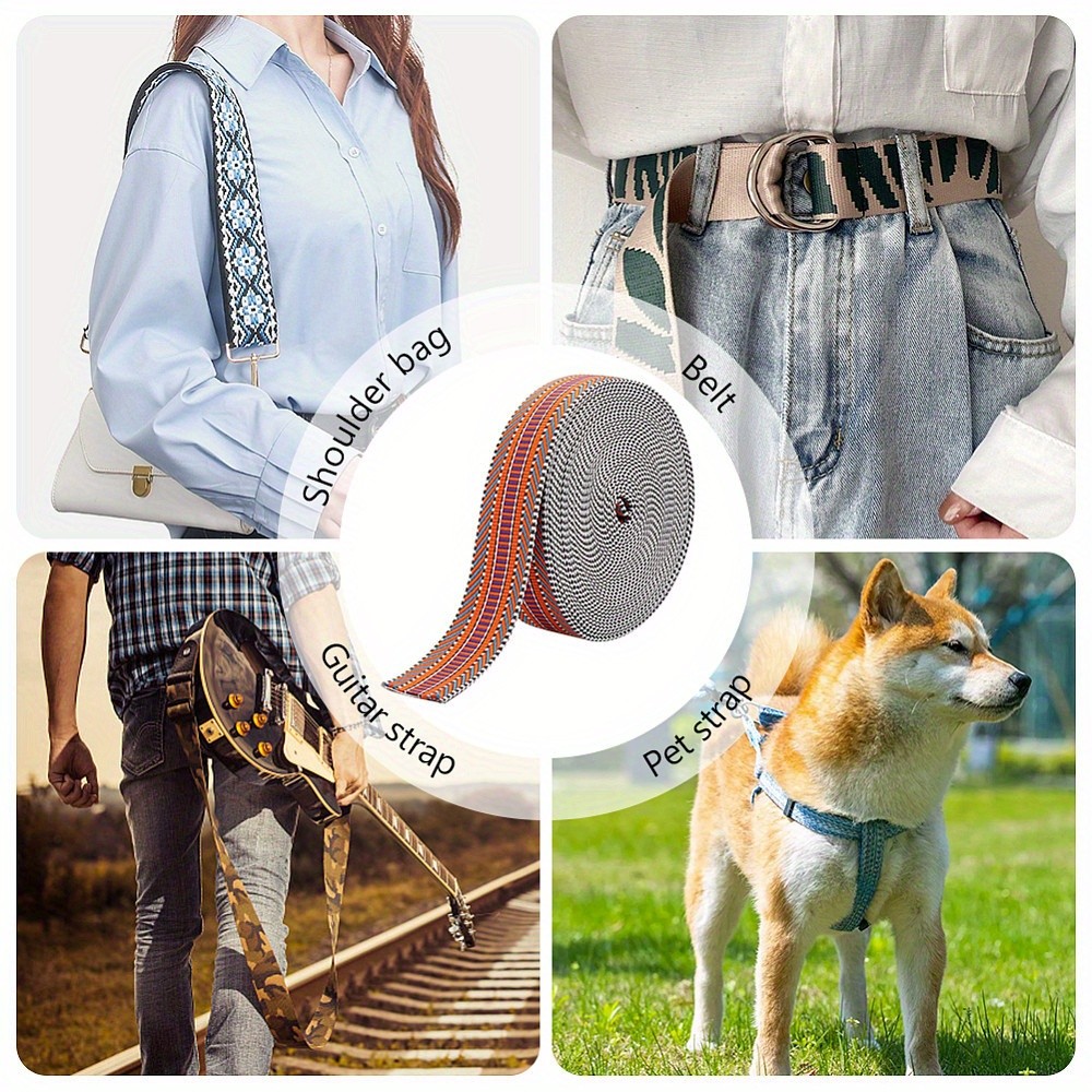 1roll 10yards/9.14m Dark Orange Polyester Webbing 38mm Webbing Polyester