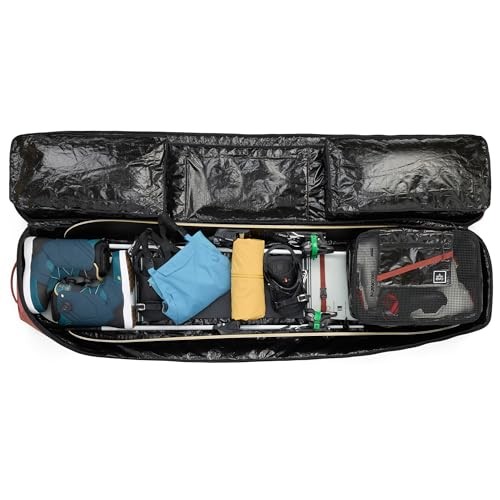 Deluxe Ski and Snowboard Roller Bag & Packing Cube - TSA Compliant - 165 Rust
