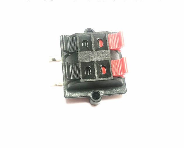 Black&Red 4-Pins 4 Positons Push Type Speaker Terminal Board Connector