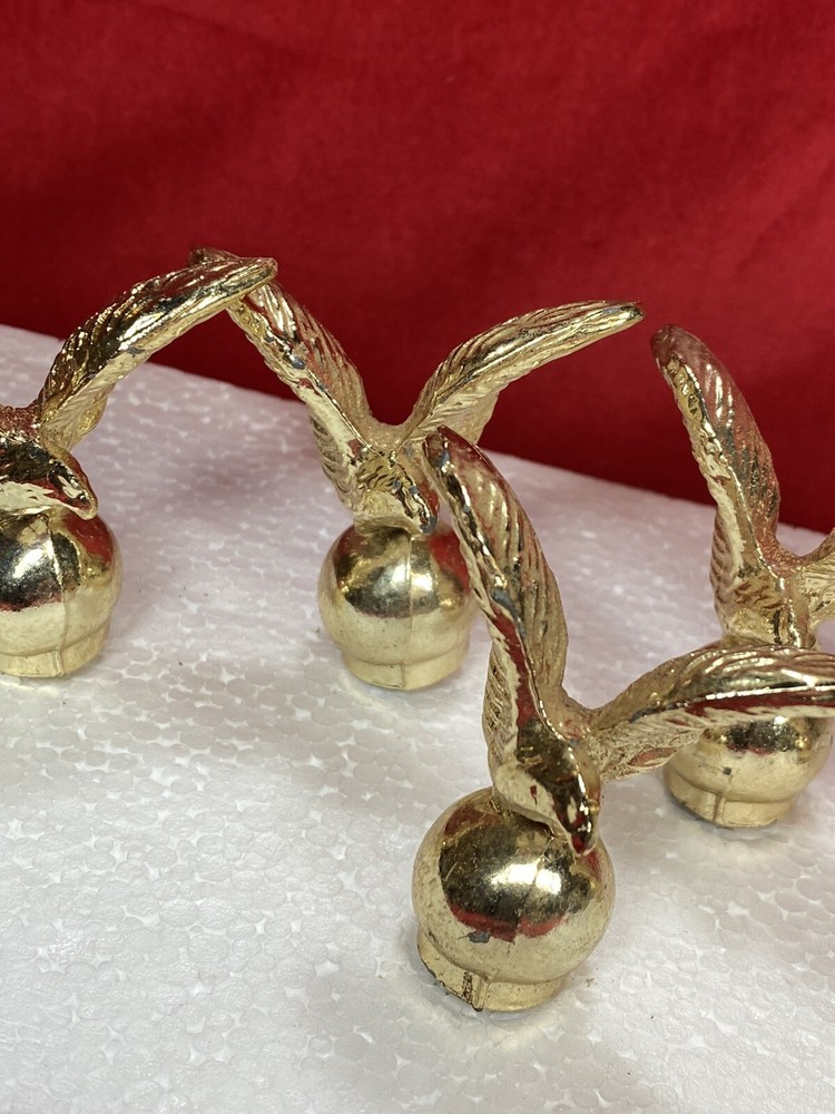 5 Vintage EAGLE FINIALS ~ Trophy, Award, Presentation Accent, Diecast, NOS