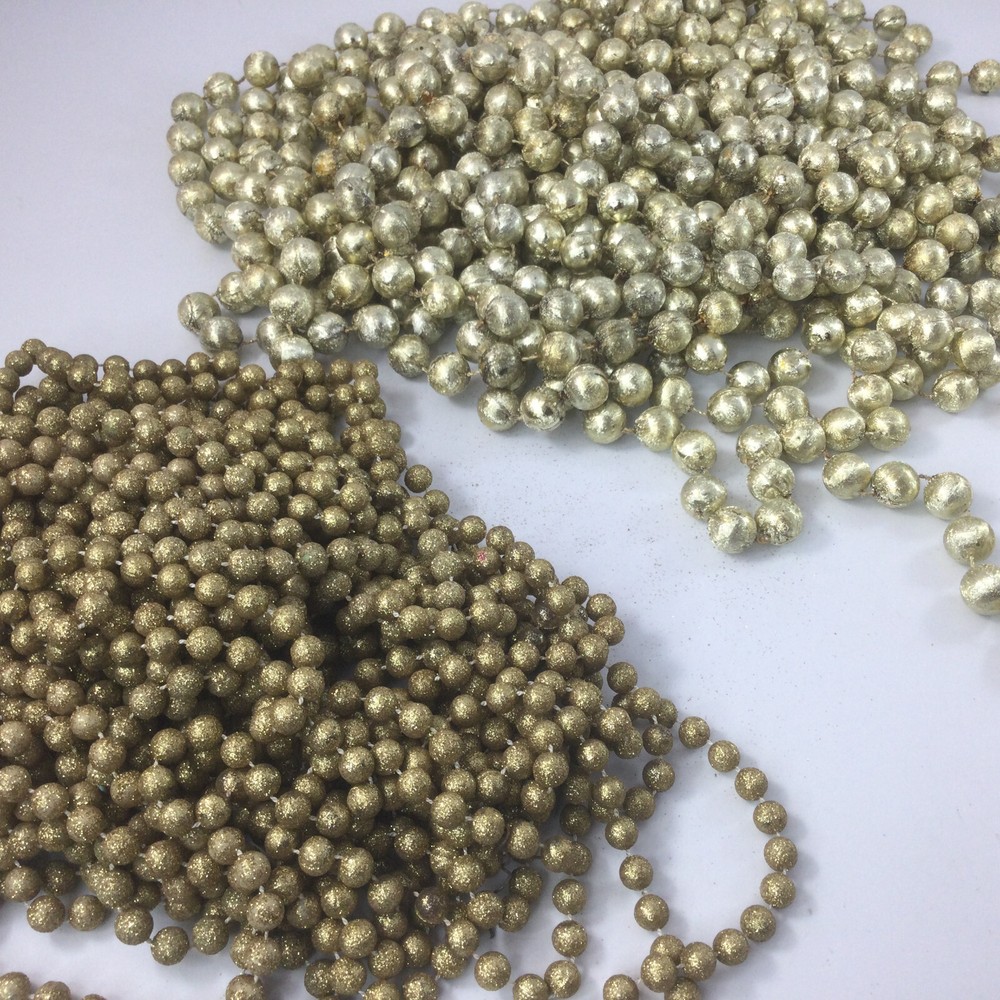 Gold Beaded Garland Christmas Tree 70'