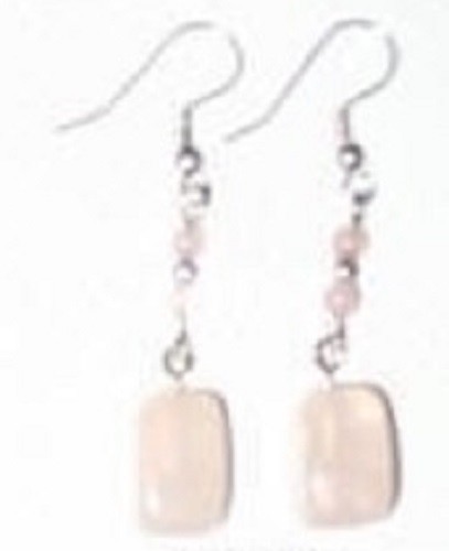Genuine Rose Quartz Earrings