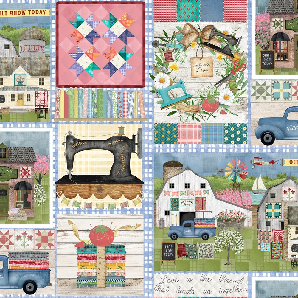 Shop Hopping by Beth Albert Fabric Or Panel 3 Variations Your Choice