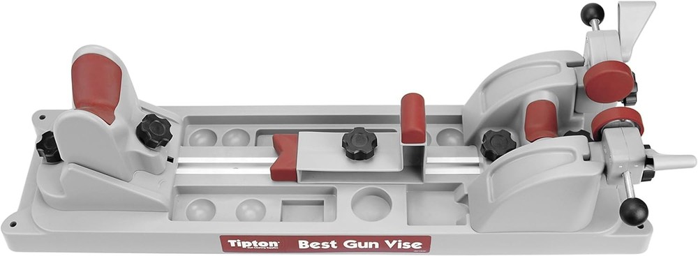 Tipton Best Gun Vise with Secure Adjustable Cradle, One Size, Red/Grey