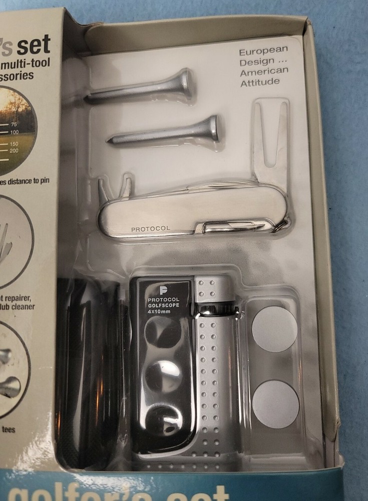 Protocol Golfer’s Set – Rangefinder, Multi-Tool & Accessories – Golf Gift Kit