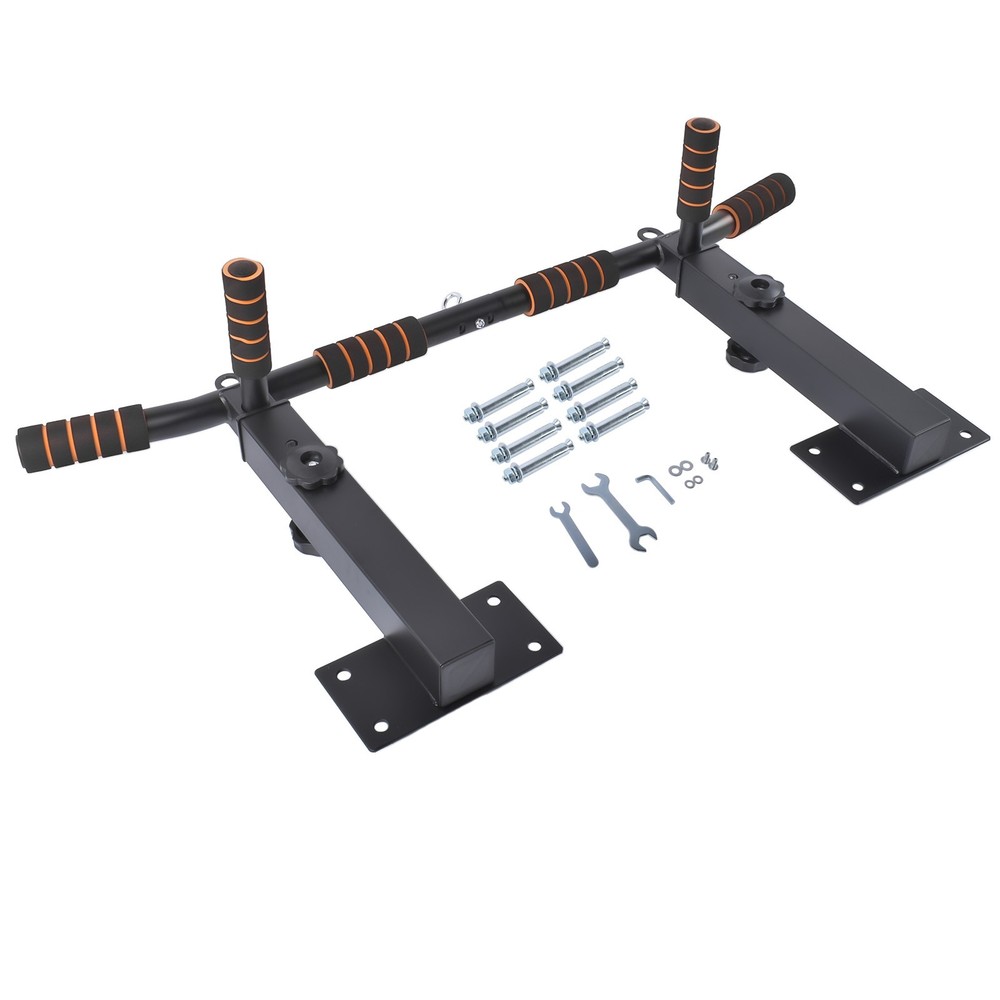 Pull Up Bar Wall Mounted Supports to 440 Lbs Pull Up Bar Training Equipment