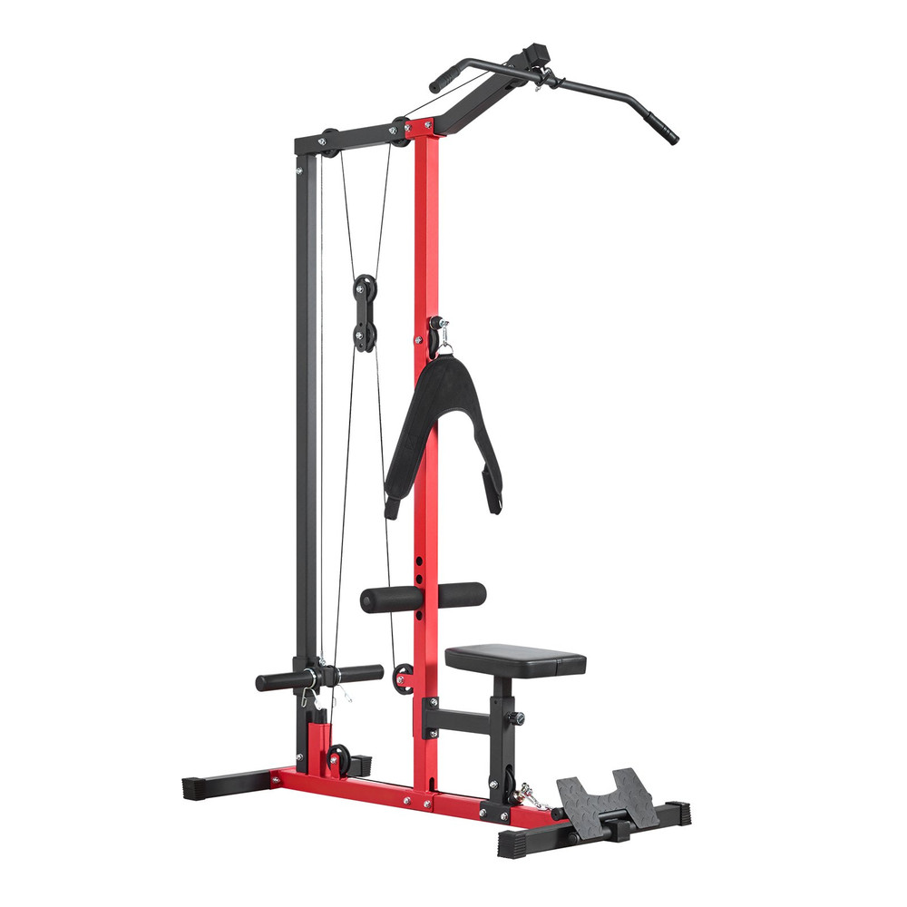 3-in-1 LAT Pulldown Machine Row Cable Machine Home Gym 400 lb Capacity