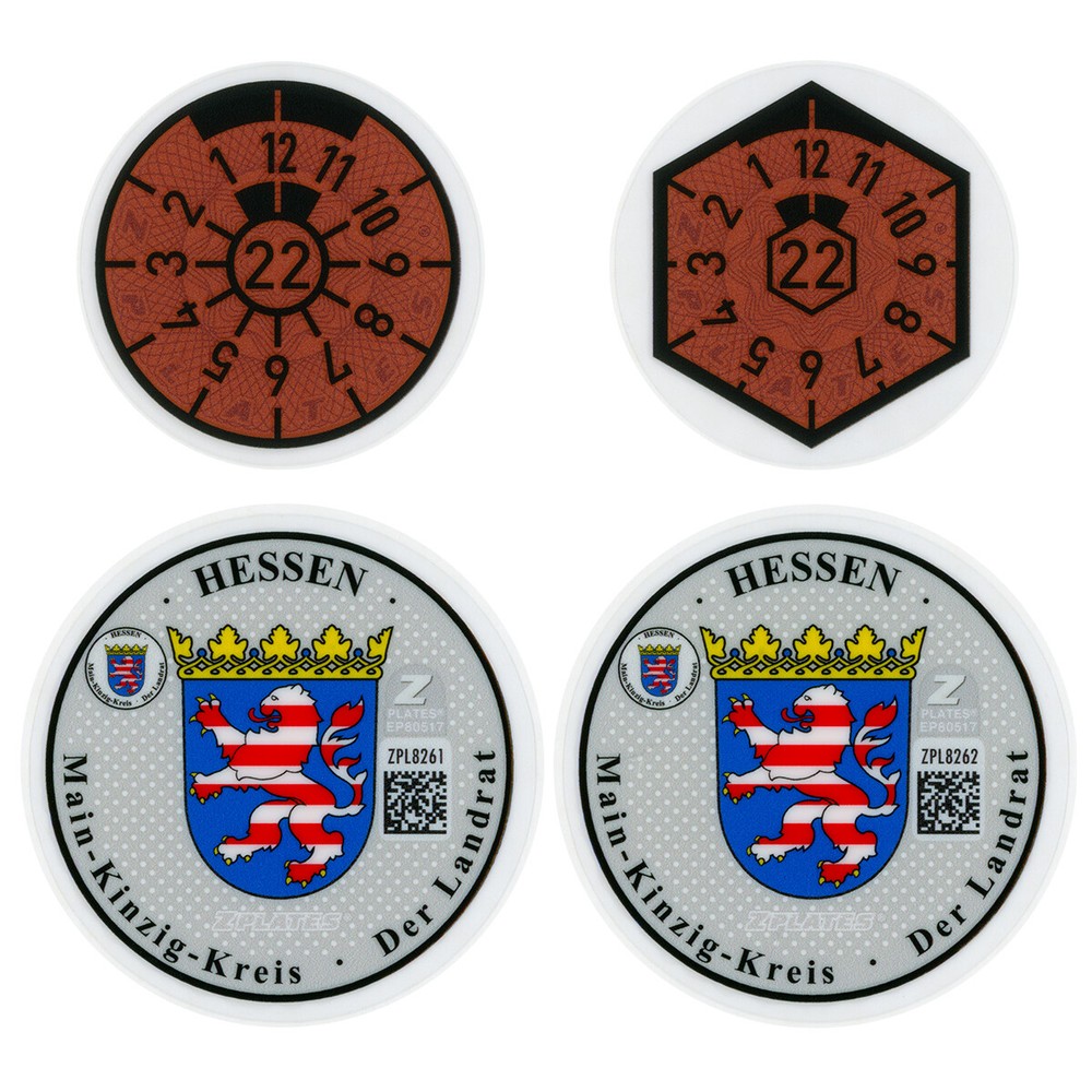 Main-Kinzig-Kreis Germany License Plate Complete Sticker Set
