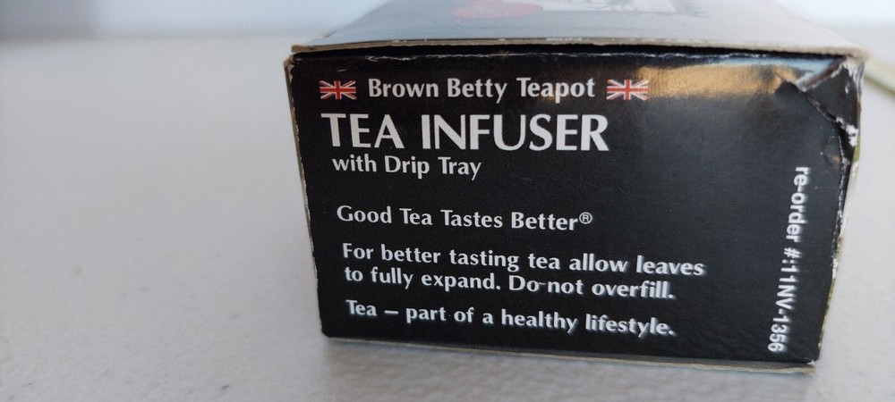 G&H Silver Toned Tiny Teapot & Serving Tray Shaped Whole LeafTea/Spice Infuser