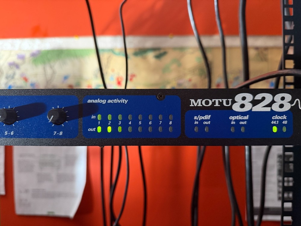 MOTU 828 MK1 Firewire Audio Interface Rack Mount with Cables Tested Working