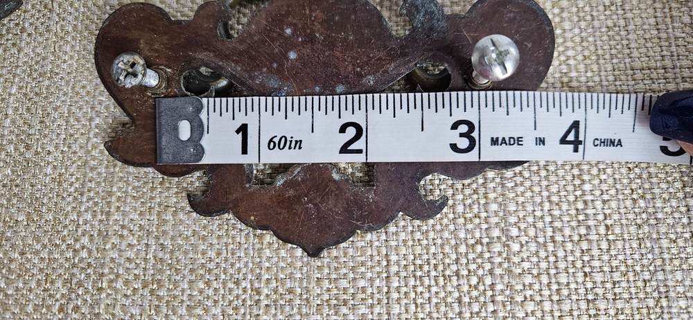 Vintage Chippendale Batwing Drawer Pulls Set 11 Brass 2 Sizes