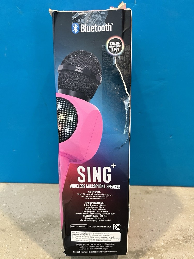 KARAOKE SING WIRELESS MICROPHONE SPEAKER LIGHTWEIGHT