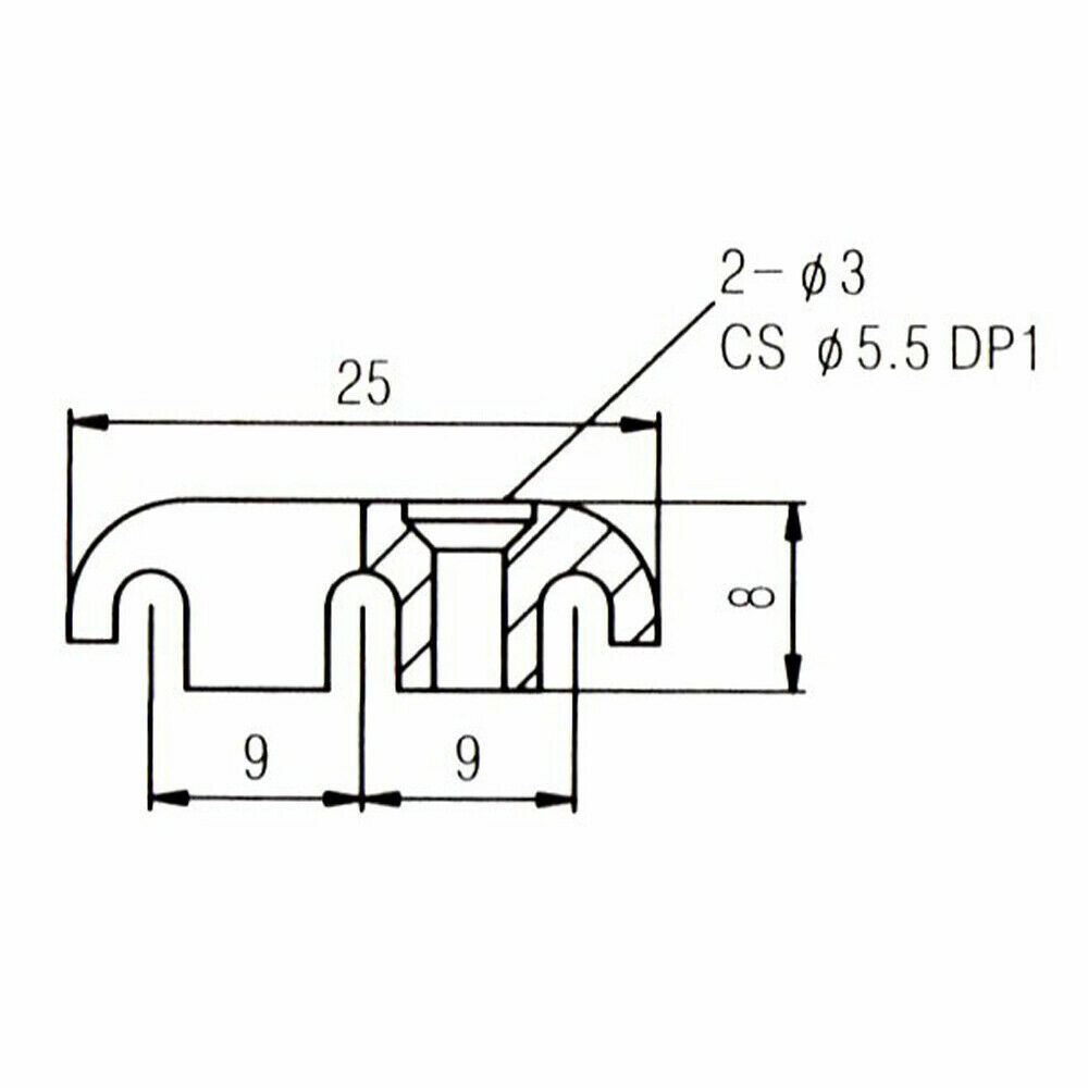 Electric Bass Guitar String Tree Retainer with Mouting Screws Black