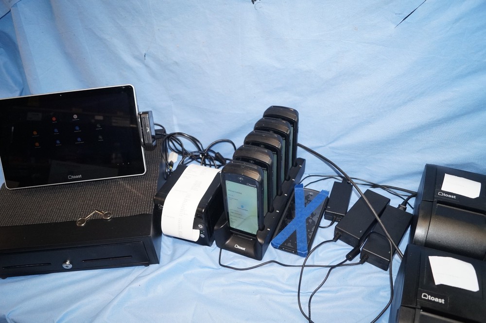 Toast POS Systems Touchscreen Terminal, 6 Handheld System, 3 Printer UNTESTED