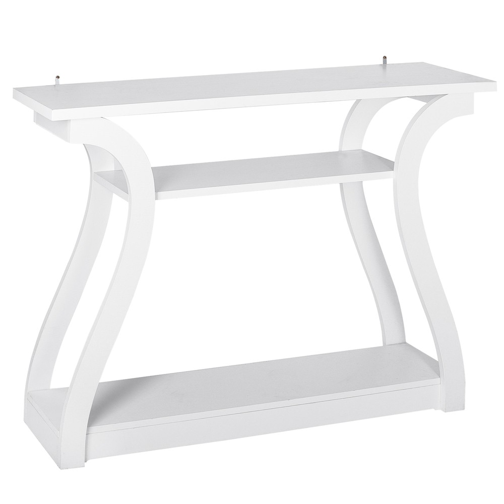 47" Accent Table Console Table Side Table Curved Legs Shelf Hallway 3 Colors