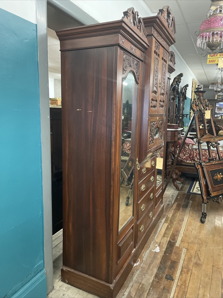 Antique English Walnut Wardrobe