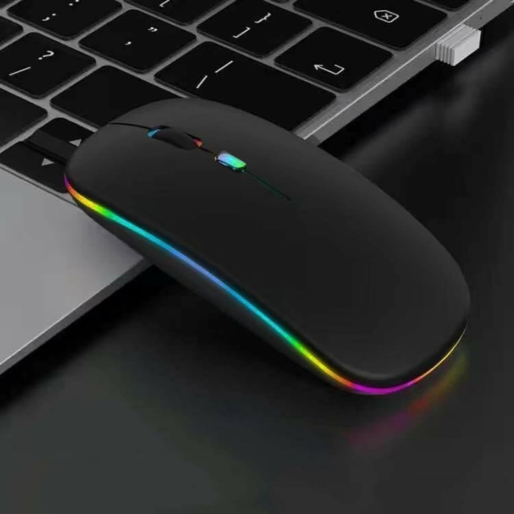 10 Pack Wireless Bluetooth Mouse,LED Dual Mode Rechargeable Silent Slim Laptop M