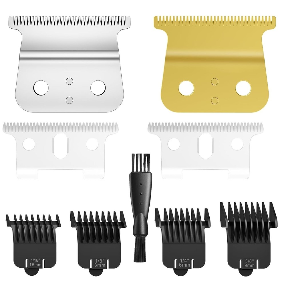 2-Pack Barber-Grade T-Blade Replacement for Andis T-Outliner - Precision Cutting
