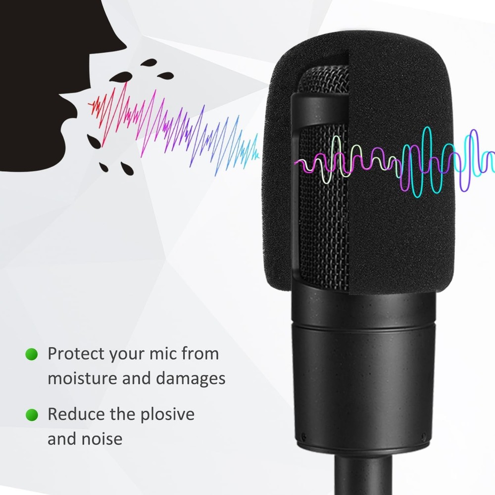 Upgraded Desktop Microphone Stand with Shock Mount and Windscreen