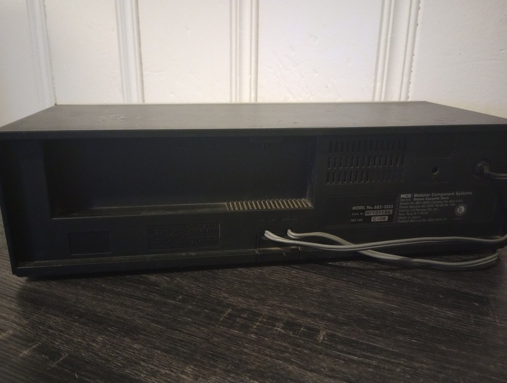 VTG Modular Component Systems MCS Series 683-3555 Stereo Cassette Deck Tested