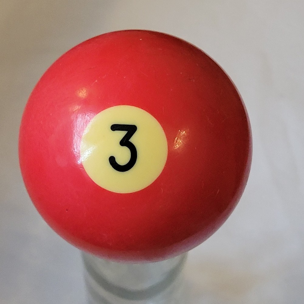 Vintage Number 3 Red Replacement Pool Ball Dot Lightly Yellowed Dot
