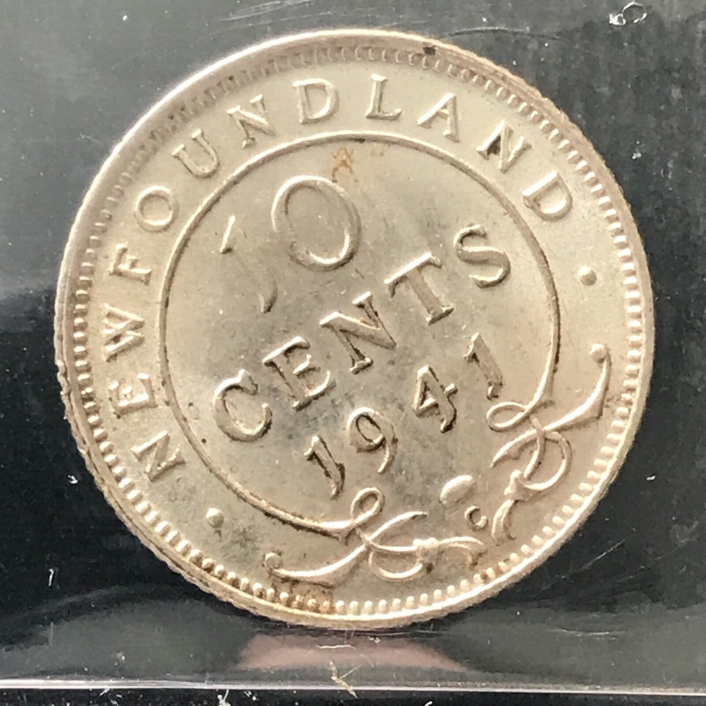 1941c ICCS Graded, Newfoundland Ten Cent, **MS-63**