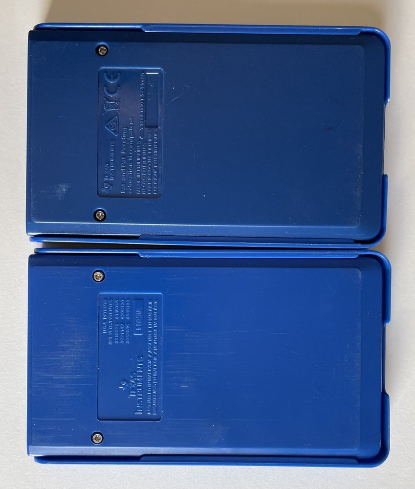 Lot Of 2 Texas Instruments TI-108 Basic Solar Powered Calculator