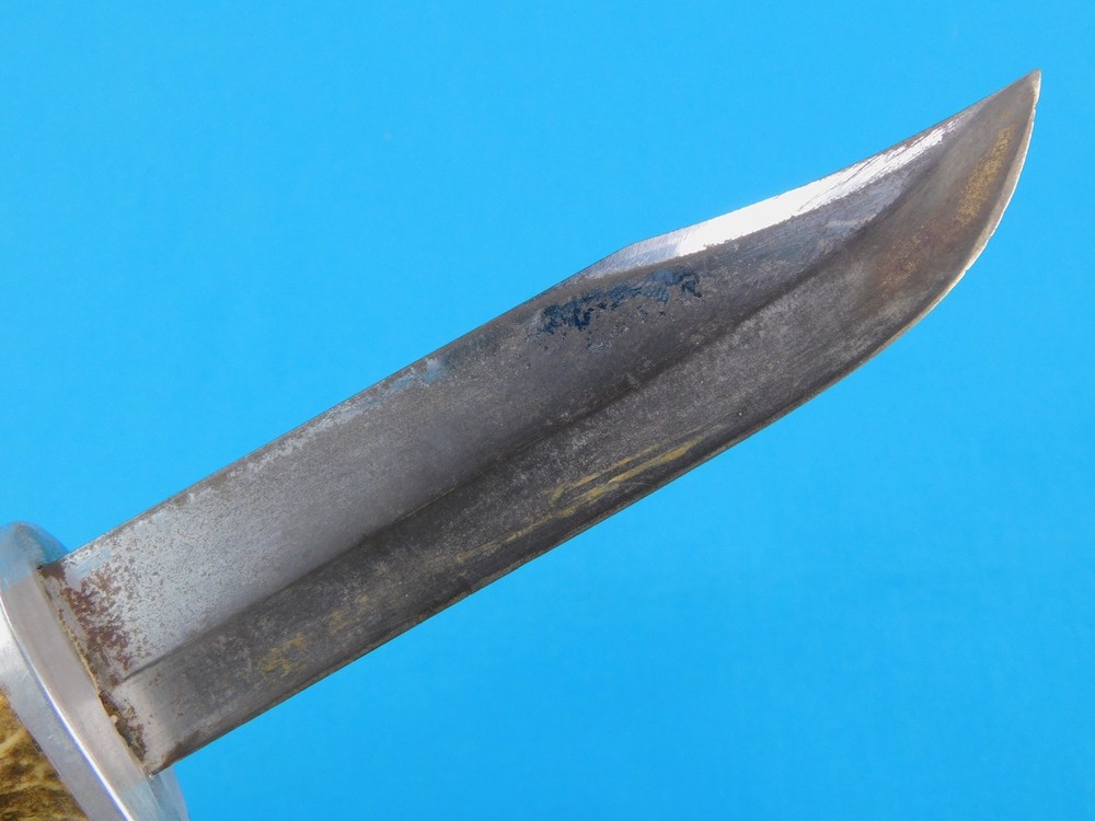 Vintage Old US Custom Made Handmade Knife w/ Sheath