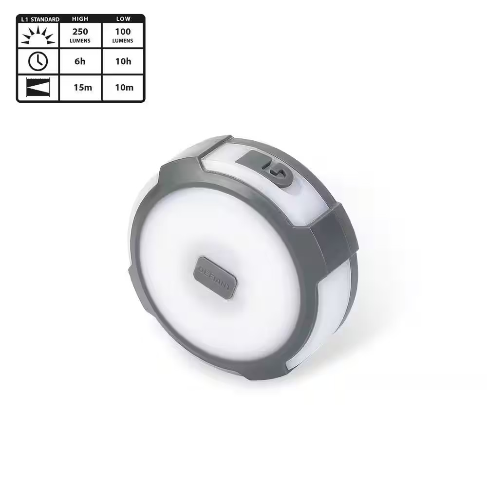 250-Lumens 2-In 1 Multi-Functional Rechargeable Utility Light with String Light