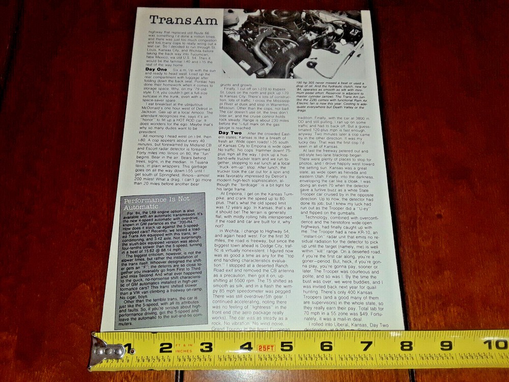 1984 PONTIAC TRANS AM ORIGINAL ARTICLE