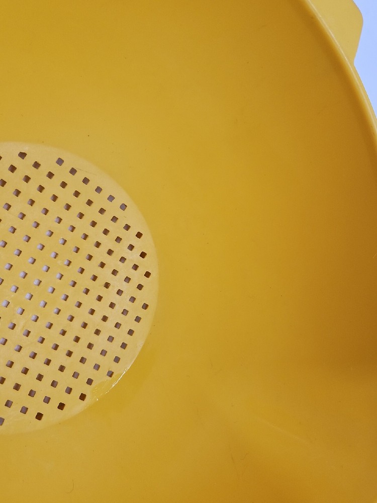 Vintage Yellow Tupperware Colander/Strainer