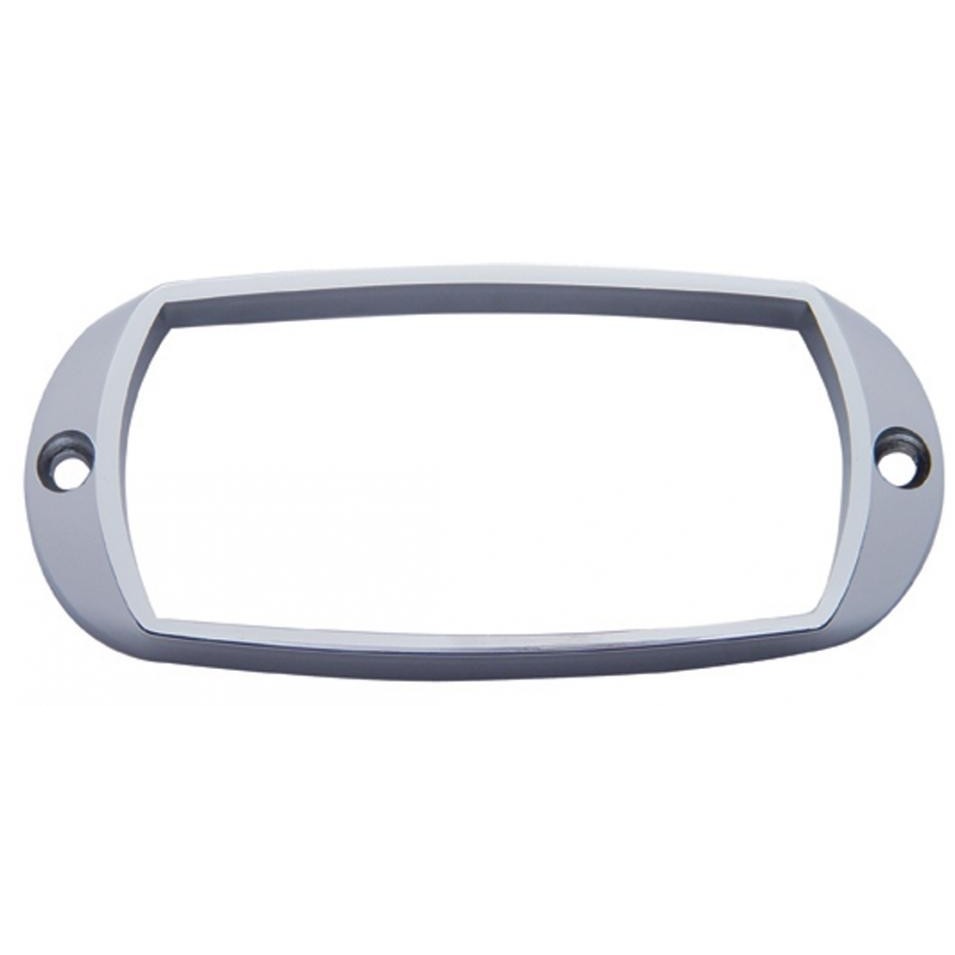 Chrome Rectangular Bezel - Tiger Eye Marker Light