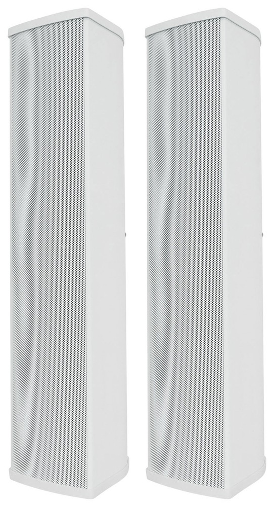 (2) Rockville WET ARRAY 5 WHITE Line Array Speakers For church/School/Auditorium