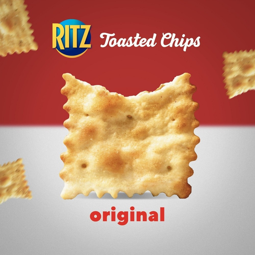 RITZ Toasted Chips Original Crackers, Party Snacks, 8.1 oz