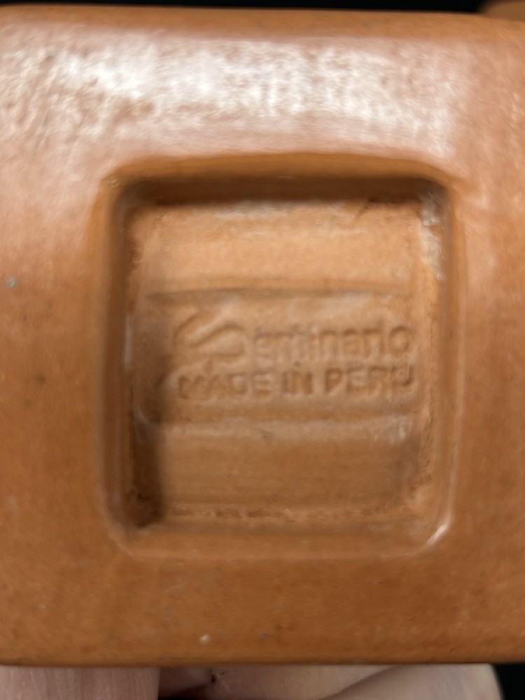 Small Peruvian Clay Taper Candle Holder Cusco Peru