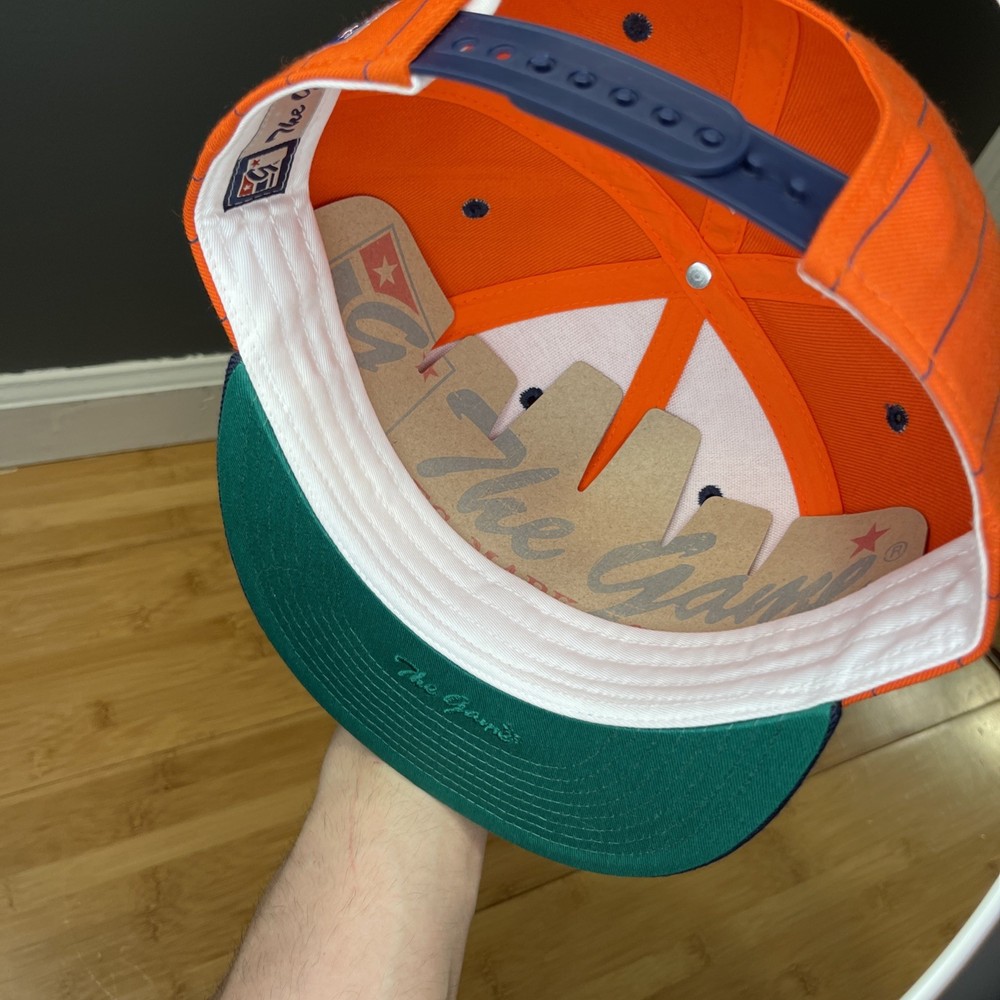 The Game Auburn Tigers Circle Logo Pinstripe Retro Script Snapback Hat War Eagle