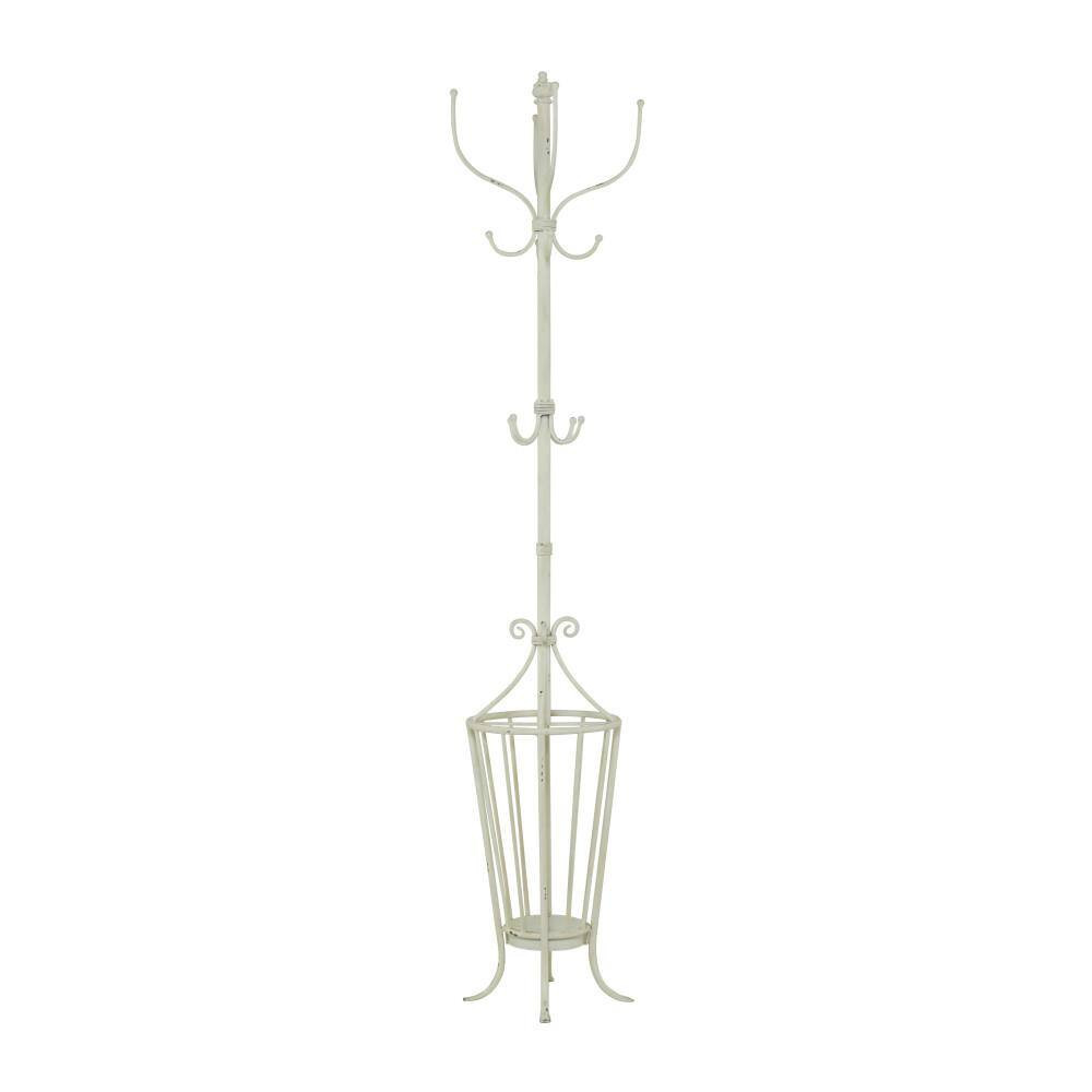White Metal Coat Rack