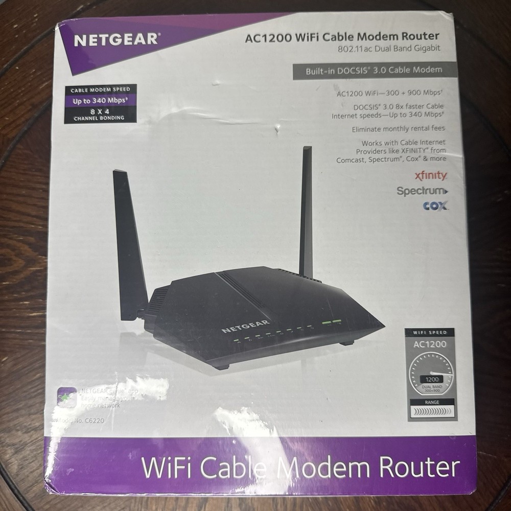 Netgear AC1200 WiFi Cable Modem Router (C6220)