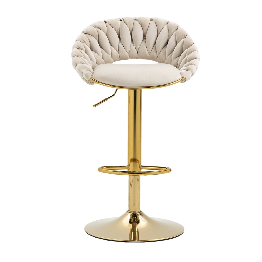 2PC COOLMORE Swivel Bar Stools: Adjustable, Footrest, Kitchen & Dining