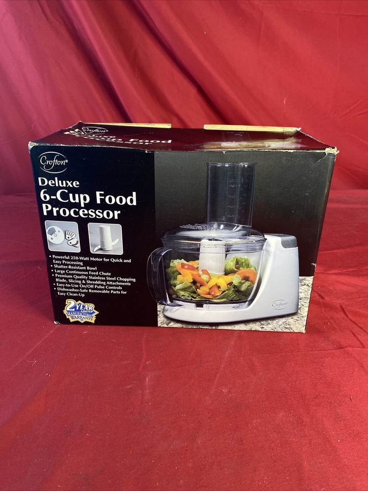 Crofton Deluxe 6-Cup Food Processor (XB9018) - In Box