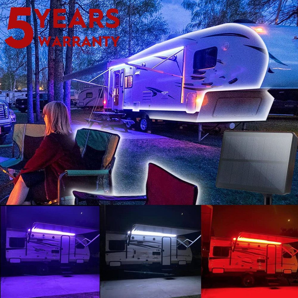 RGB NEW Waterproof RV Exterior Awning Strip Lights, RV Outdoor Lights16.4FT 5V
