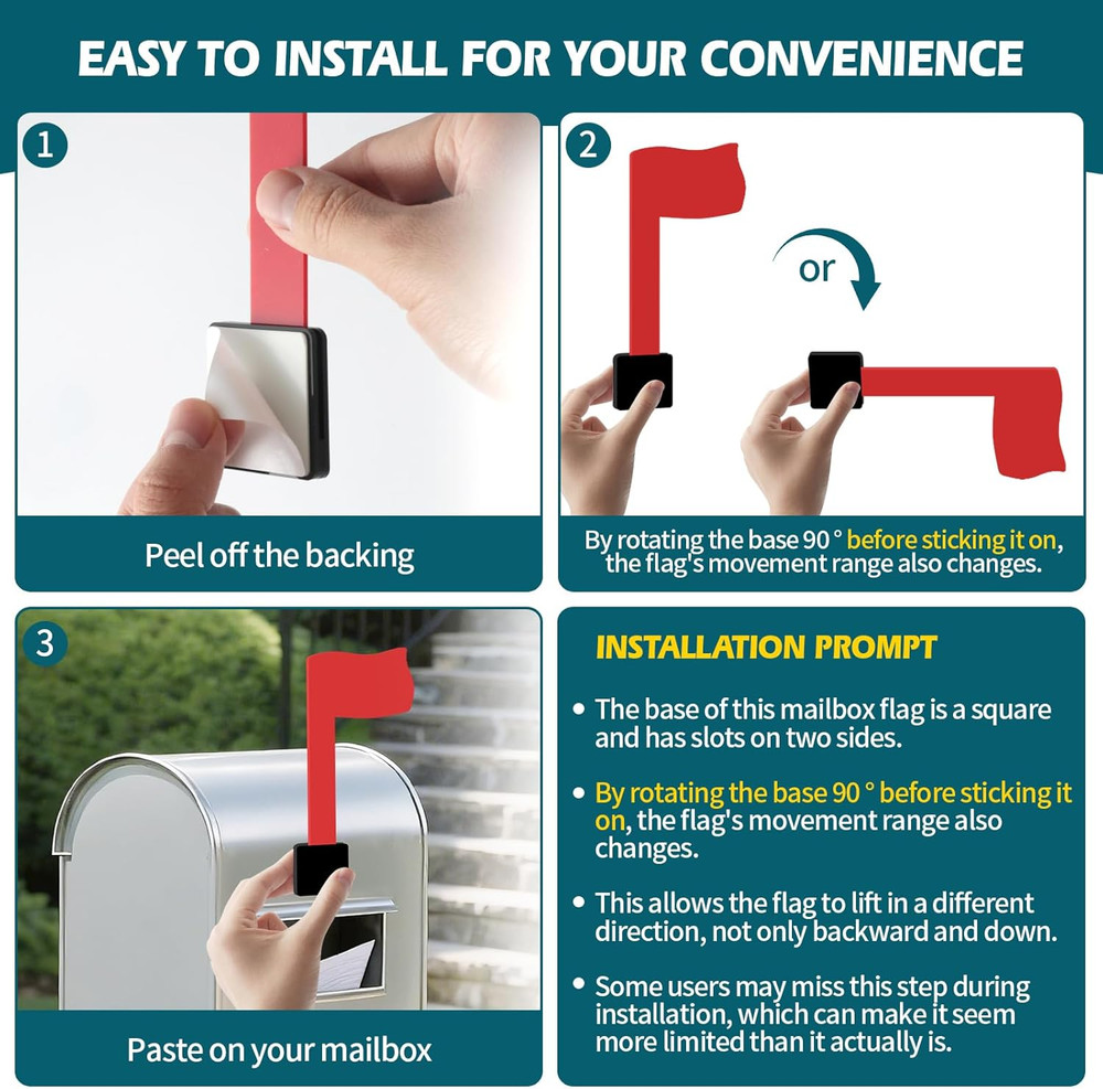 Universal Mailbox Flag Replacement Kit for Post Mount & Wall Mount Mailboxes, Ea