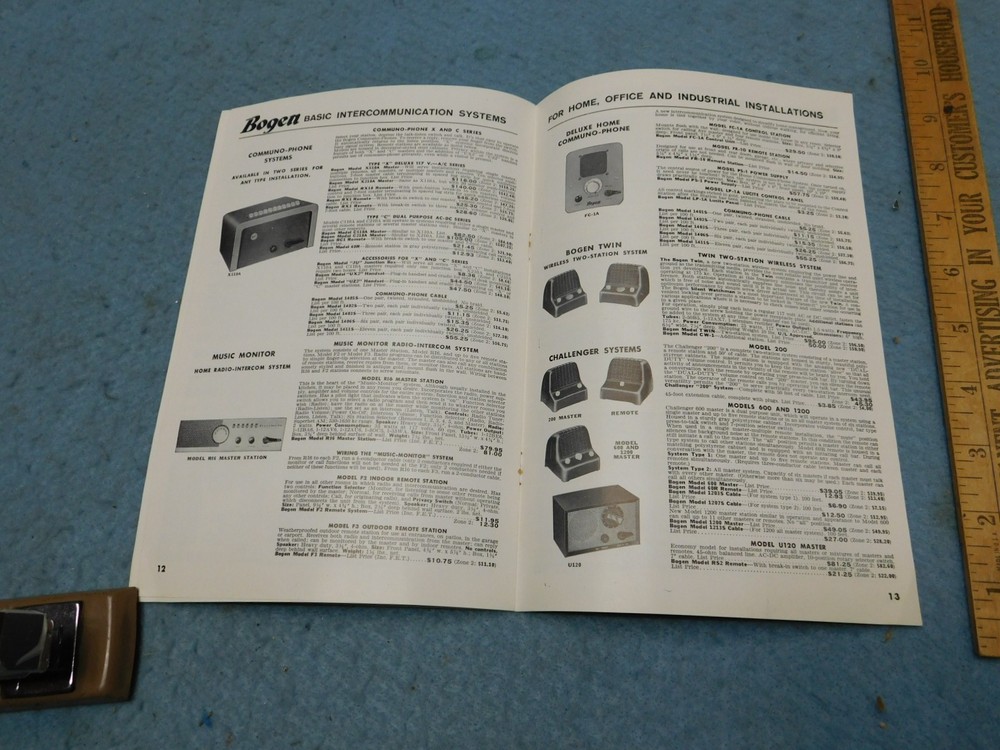 1960's Bogen Sound Systems Catalog No. 201
