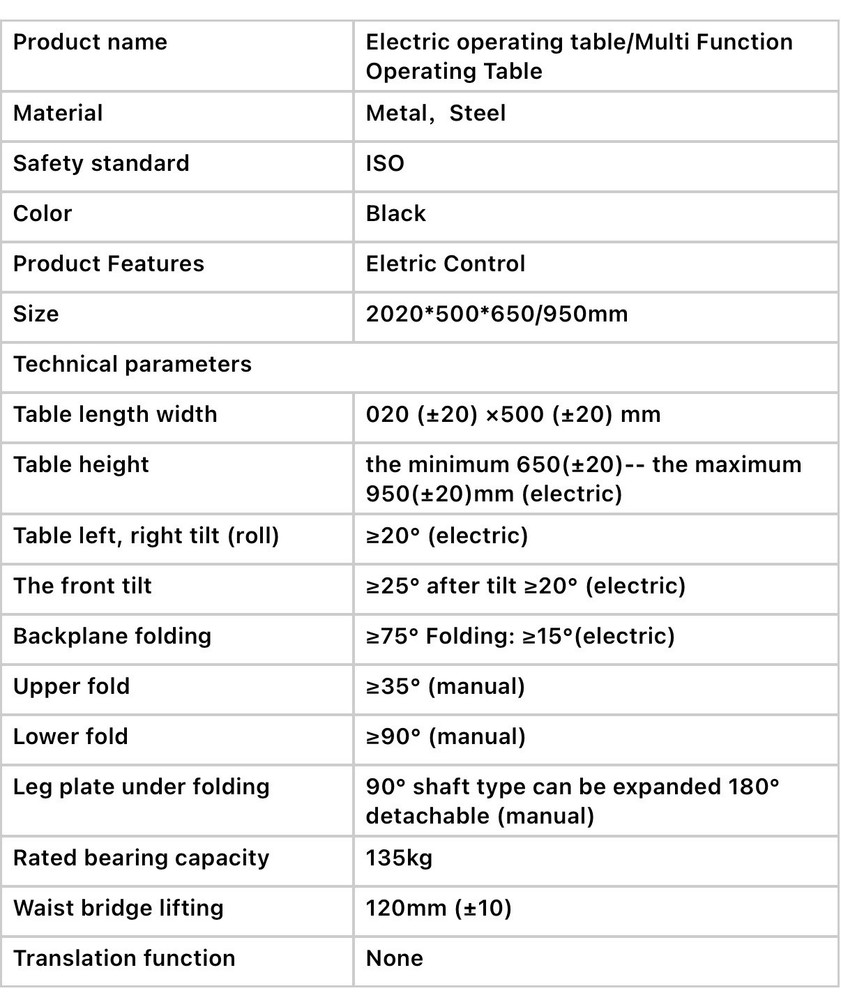 Operating Room Table