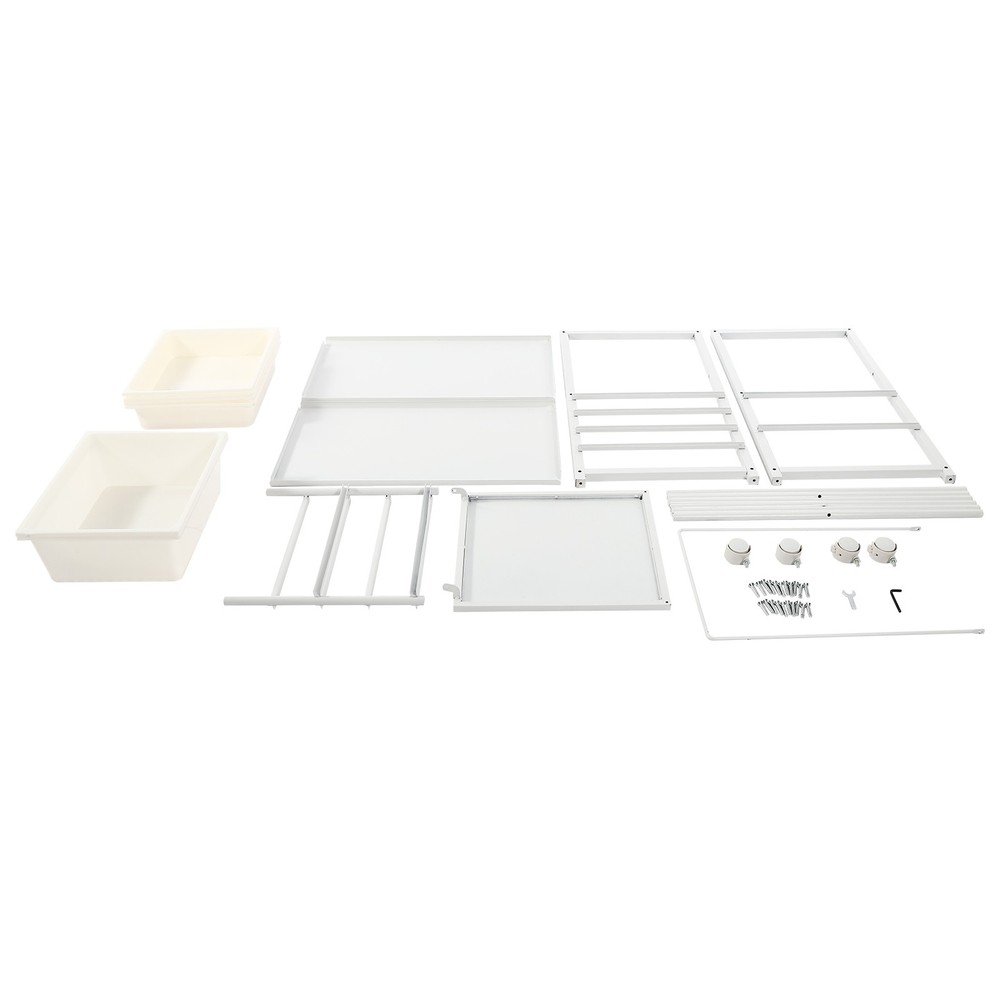 Storage Shelf, 2-Tier Organizer Shelf, Freestanding Space Saver Storage Shelf