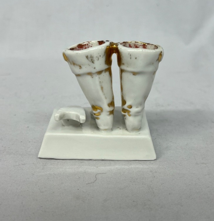 Victorian Boots & Boot Jack MATCH HOLDER & STRIKER Vintage