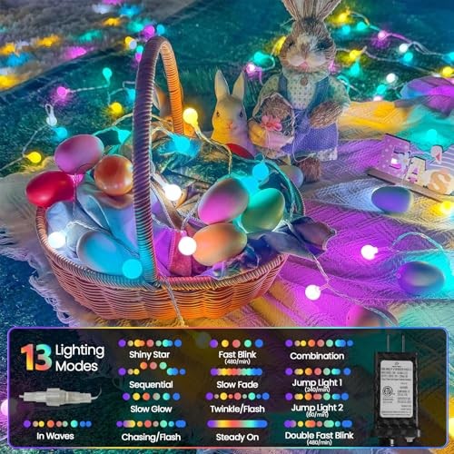 Connectable 100LED Easter 100 LED Connectable with Timer Easter Multicolor